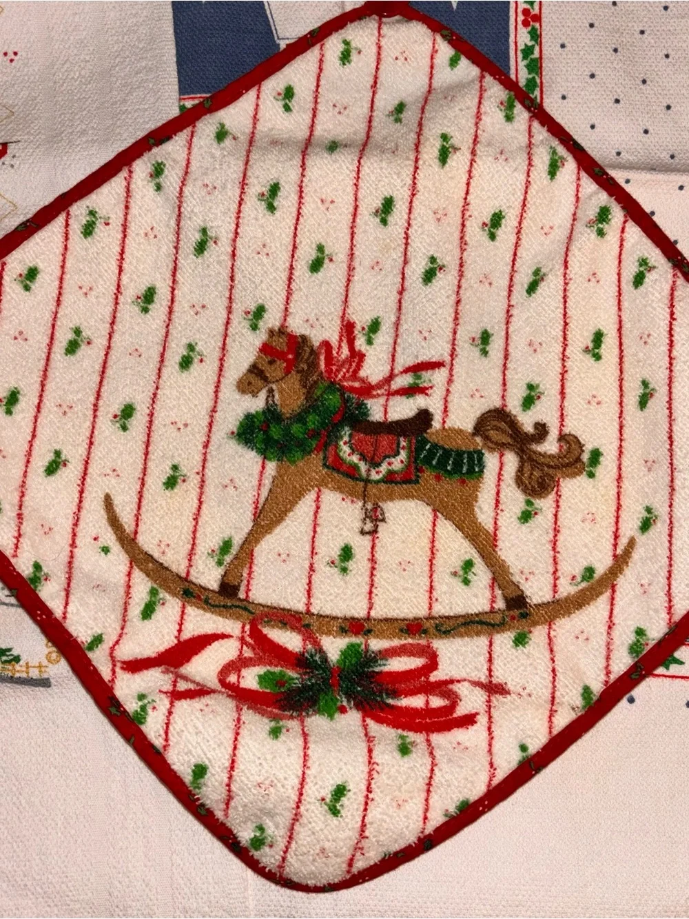 Lot of vintage Riegel made in USA Christmas holiday hand towels